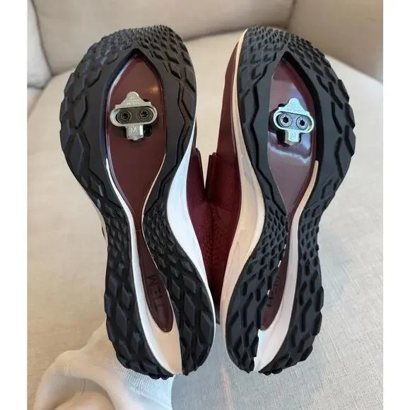 Brand New TIEM Slipstream Spin Cycling Shoes Burgundy Size 8 – Cleats Included - Picture 8 of 8